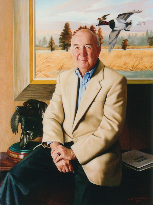 Edward I. Weisiger, Sr<br/>
Chairman of the Board<br/>
Carolina Tractor Company<br/>
Oil on linen, 48 x 36 inches
