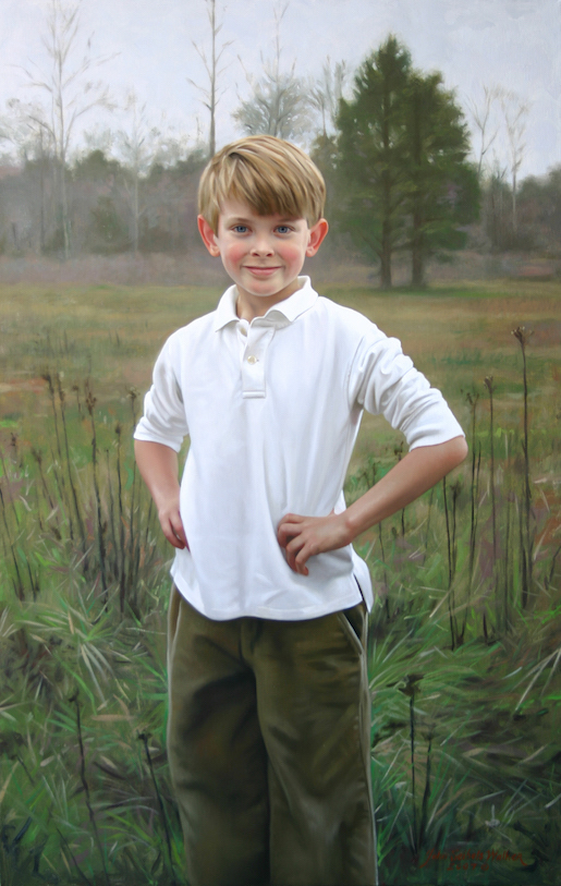 Sam at Cottonwood Creek Farm Oil on linen 48 x 31 inches