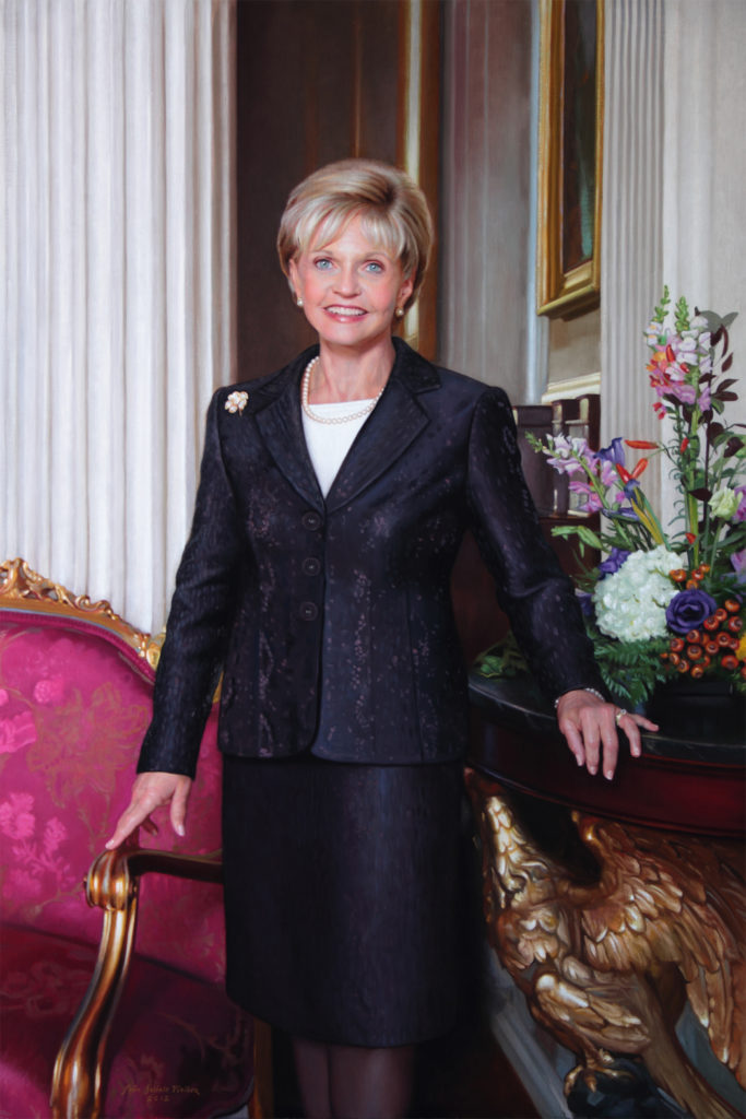 The Hon. Beverly Eaves Perdue
Governor of North Carolina
Oil on linen, 56 x 38 inches
 <a href="https://johnseibelswalker.com/nc-governor-beverly-eaves-perdue">Further Information</a>