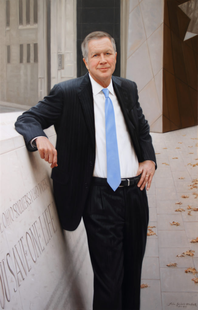 The Hon. John R. Kasich
Governor of Ohio
Oil on linen, 62 x 40 inches
<a href="http://johnseibelswalker.com/awards">Award</a>
<a
href="http://johnseibelswalker.com/the-hon-john-r-kasich-governor-of-ohio">Further Information</a>