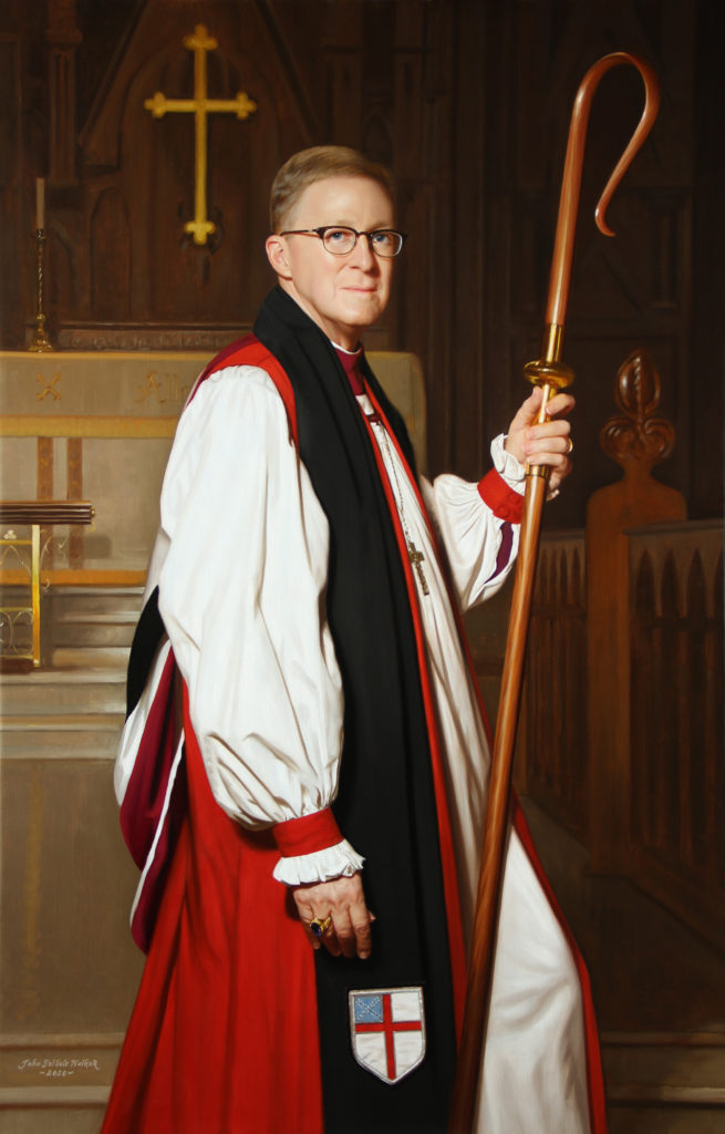 The Right Reverend Shannon S. Johnston
XIII Bishop, Diocese of Virginia
Oil on linen, 62 x 40 inches
<a
href="http://johnseibelswalker.com/ecce-quam-bonum-the-right-reverend-shannon-s-johnston-xiii-bishop-the-diocese-of-virginia"
>Further Information</a>

