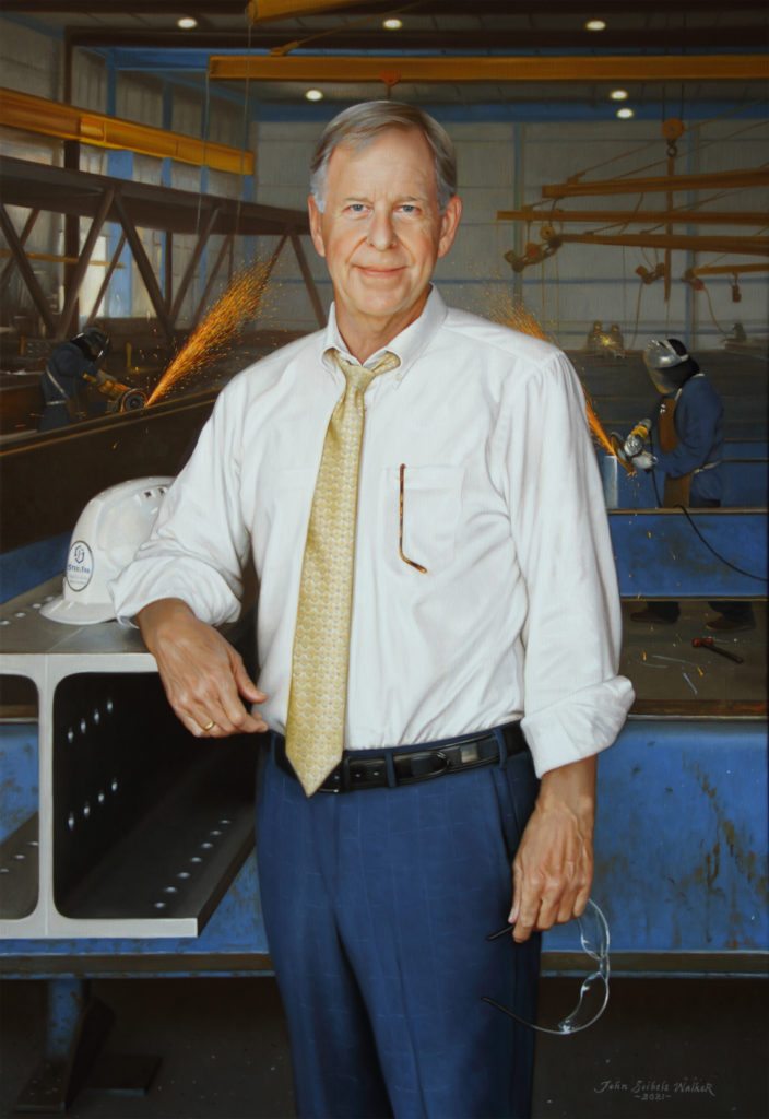 Donald J. Sherrill
Vice Chairman, 
SteelFab, Inc.
Oil on linen, 52 x 36 inches
<a
href="https://johnseibelswalker.com/donald-j-sherrill-vice-chairman-steelfab-inc"
>Further Information</a>